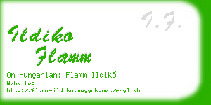 ildiko flamm business card