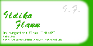 ildiko flamm business card